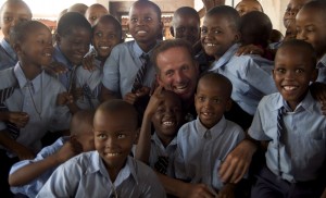 David Wood with Children in Africa