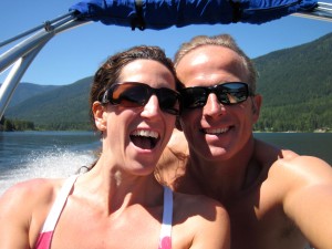 Dave and Jen - speed boat fun