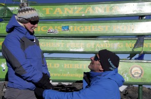 David Wood proposing to Jen Newman on Mt. Kilimanjaro